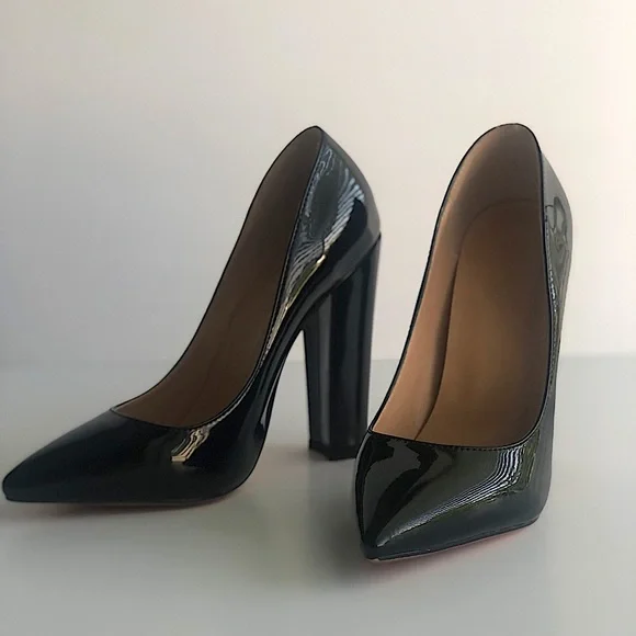 Black block high heels - Picture 4 of 9